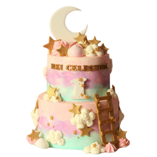 Over the Moon Custom Cake