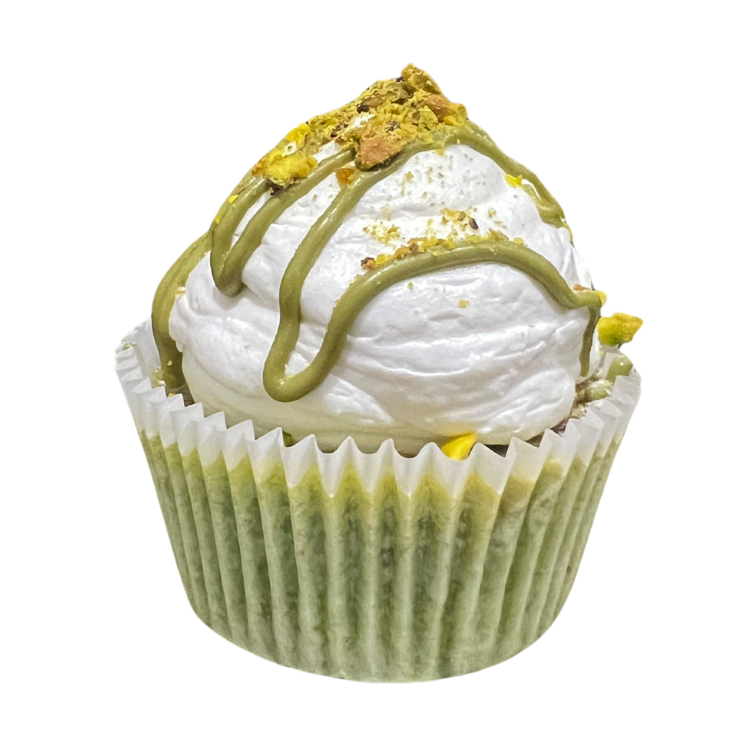 Pistachio Crunch Delight Cupcake